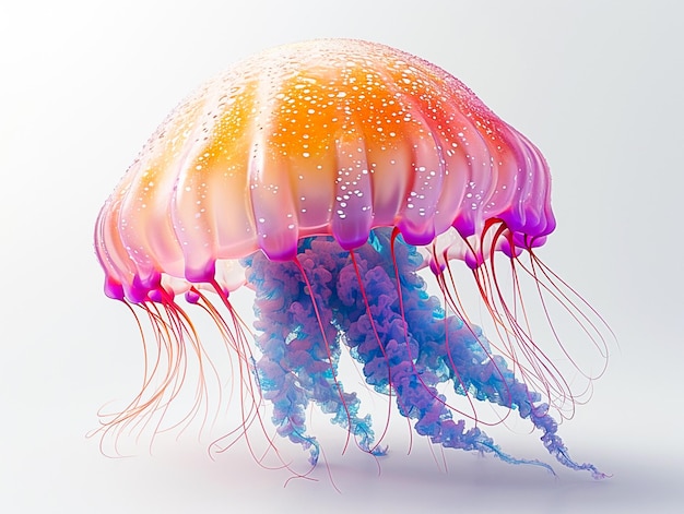 Foto medusa che galleggia nell'acqua