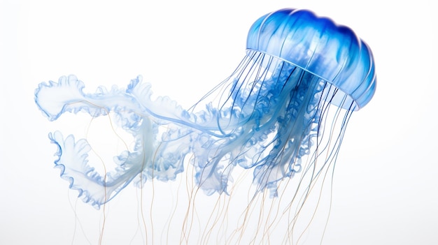 A jellyfish on a white background