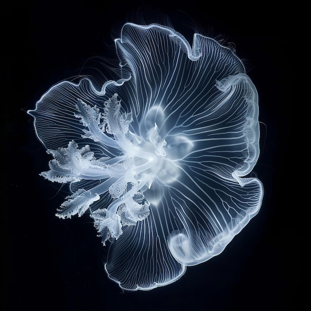 A jellyfish with a flowerlike shape