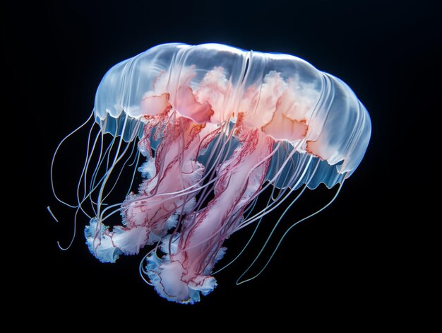 Photo a jellyfish with long tentacles