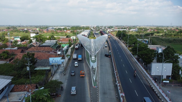 Jembatan Kudus, the entrance gate. Monument that symbolizes Kudus as the origin city of cigarettes