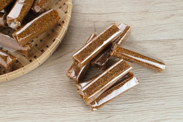 Jenang, a typical dodol snack from Kudus, it tastes sweet. Made from glutinous rice flour