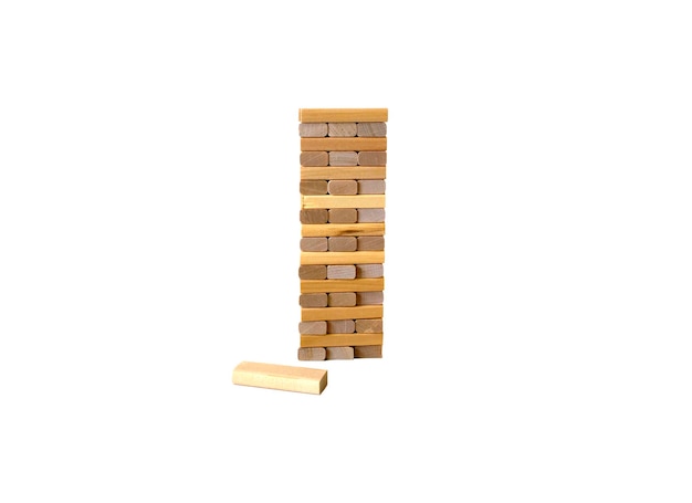 Photo jenga game isolate