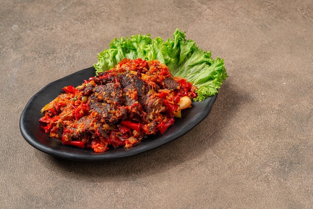 Jerado balado or Dendeng balado