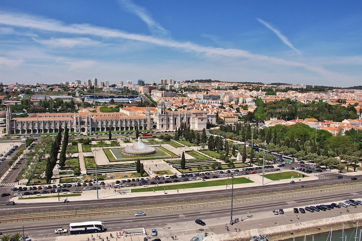 Foto jeronimos-klooster in de stad portugal van belem lissabon