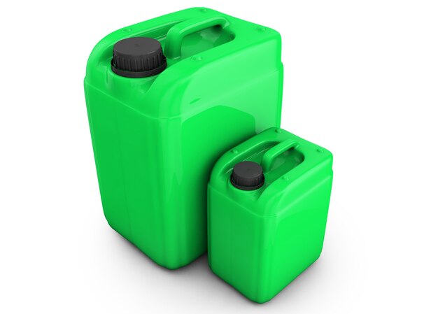 Jerrycan isolated on white background 3d render