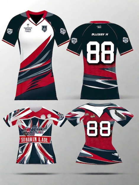 Photo jersey design for sublimation illustration