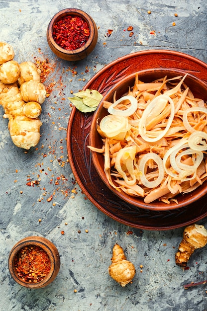 Jerusalem artichoke salad