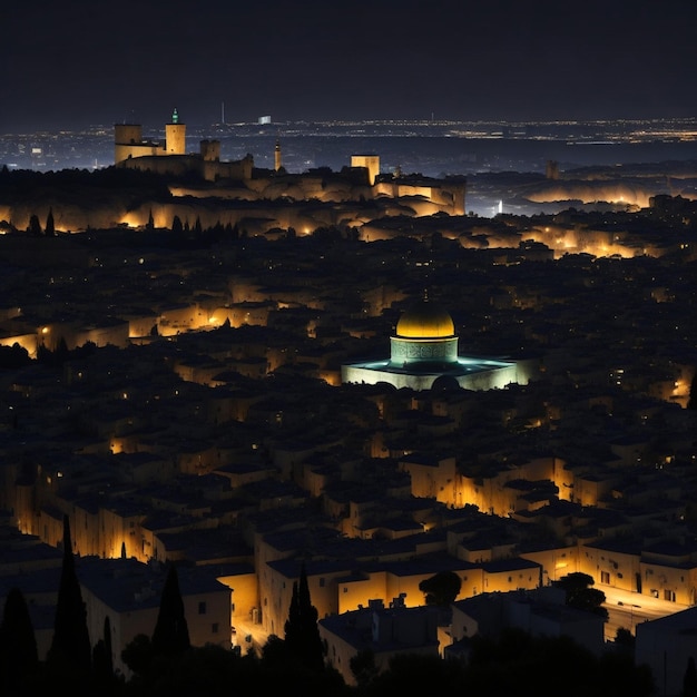 jerusalem night cityscape