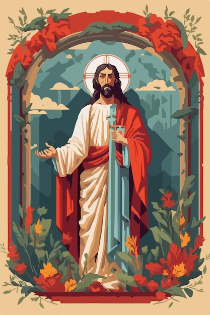 Jessus portrait illustration