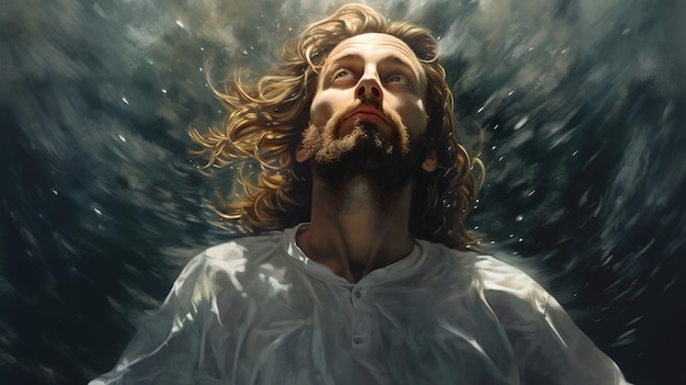 Jesus Chriest Illustration Generative Ai