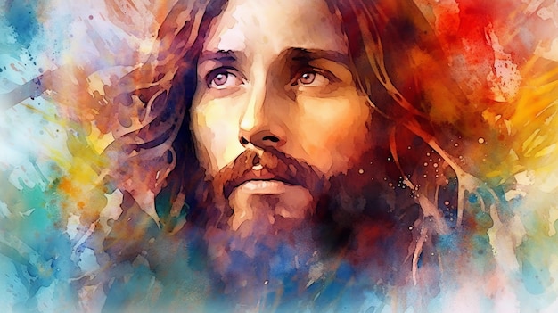 Jesus Chriest Illustration Generative Ai