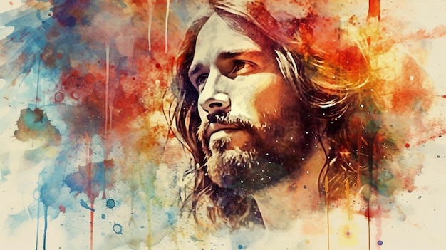 Photo jesus chriest illustration generative ai