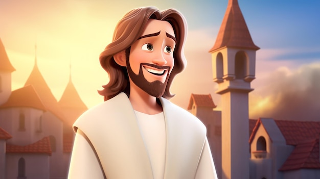 Jesus Christ 3d cartoon