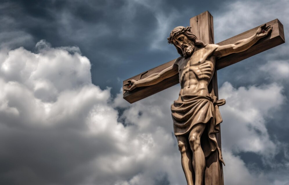 Premium AI Image | Jesus Christ crucified Jesus on the Cross AI generated