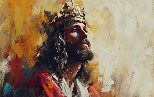 Jesus Christ wearing a crown