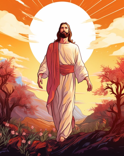 Jesus christ with good friday background