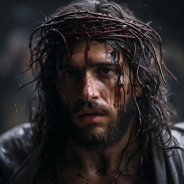 Jesus crown of thorns crucifixion pain suffering compassion love