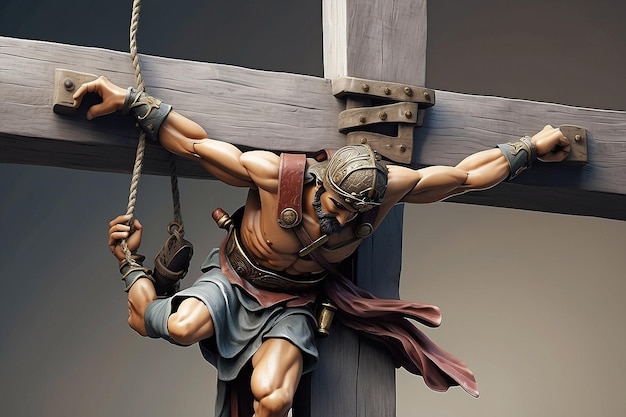 Jesus hanging on the cross roman soldier