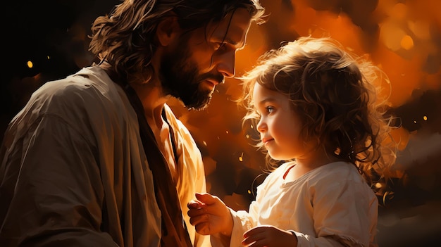 jesus and his little girl