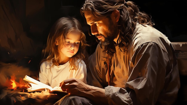 jesus and his little girl