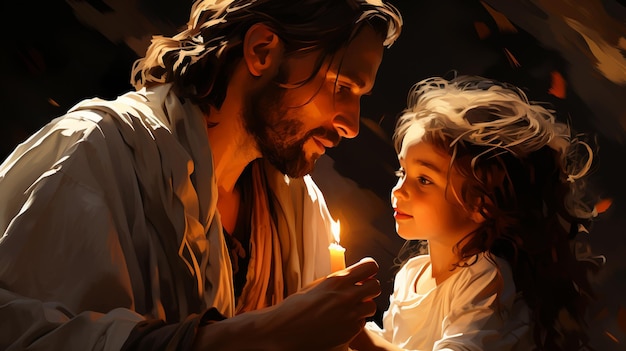 jesus and his little girl