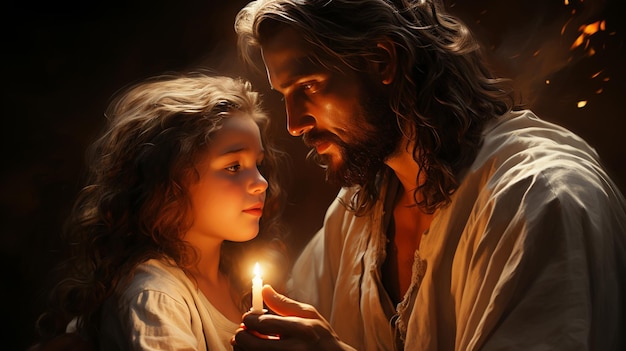 jesus and his little girl