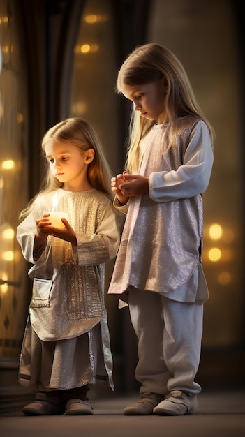 Foto icona di gesù e candele ecclesiastiche in fiamme