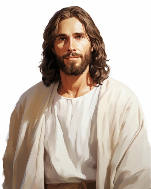 Photo jesus is wearing a robe and has long hair