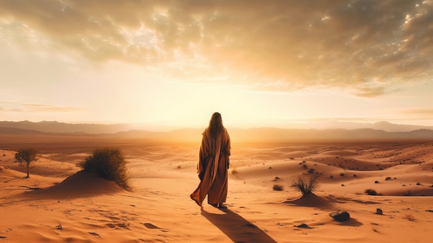 Jesus Walking in the Desert