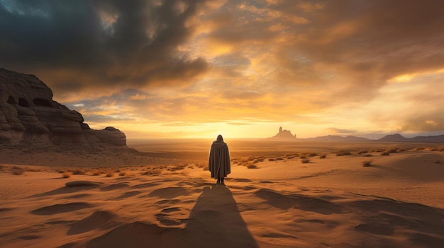 Jesus Walking in the Desert