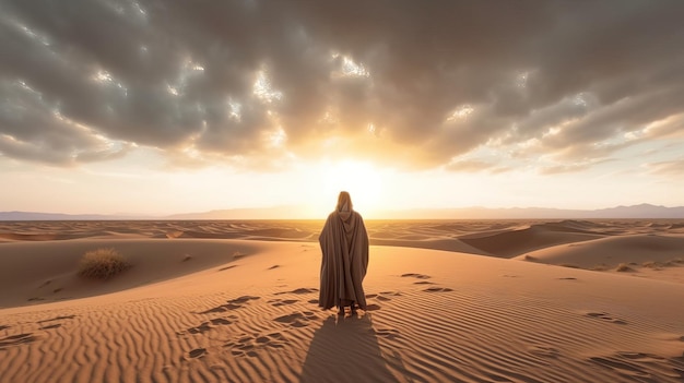 Jesus Walking in the Desert