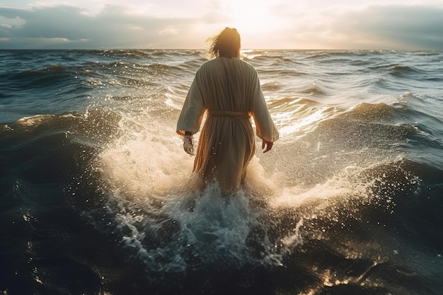 Jesus walking on the Sea of Galilee