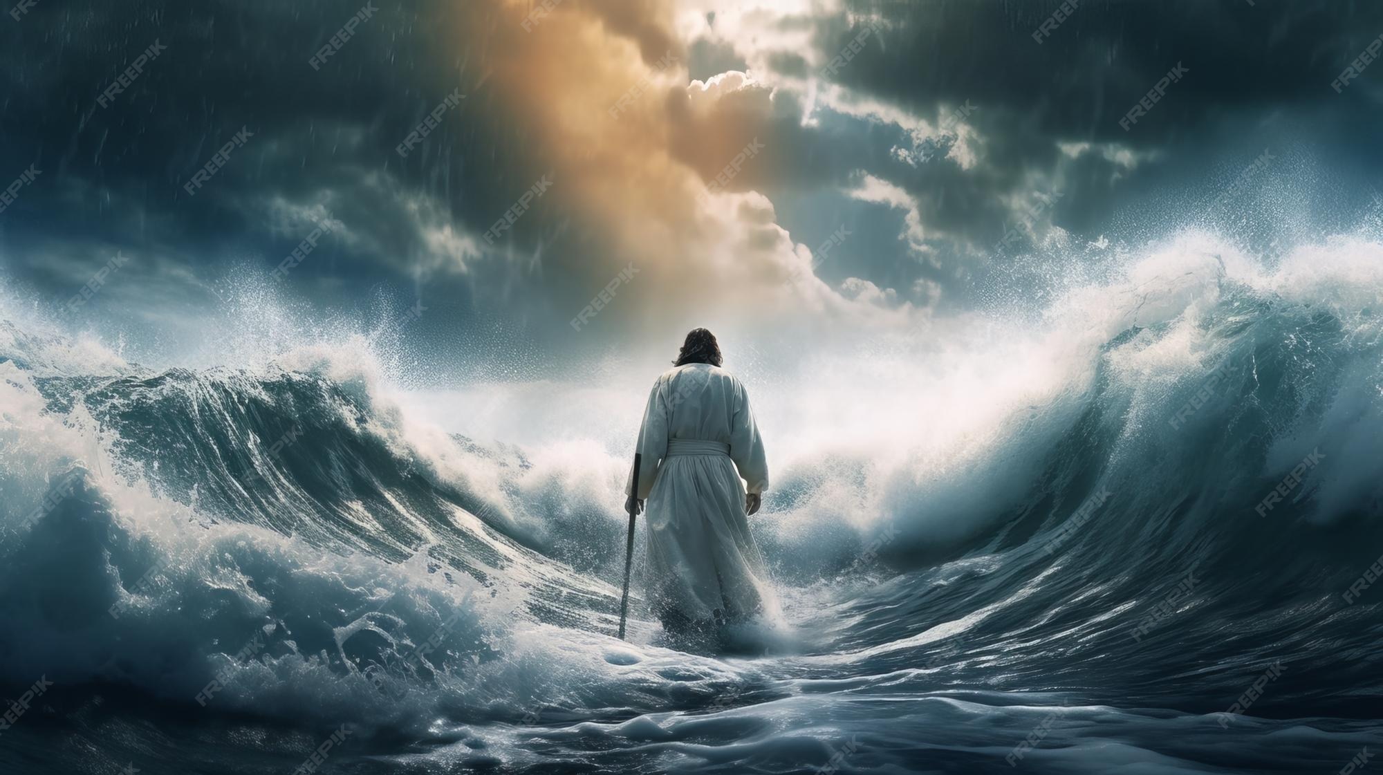 Premium Photo | Jesus walking on waters
