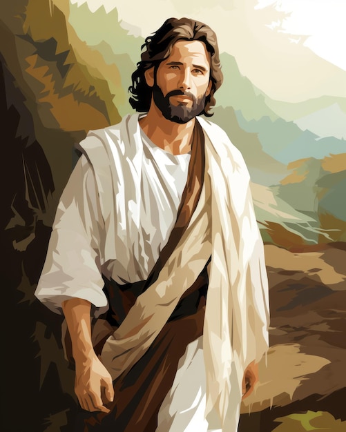 Photo jesus walking in the wilderness