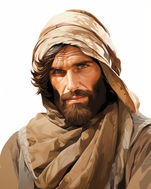 jesus with beard and turban