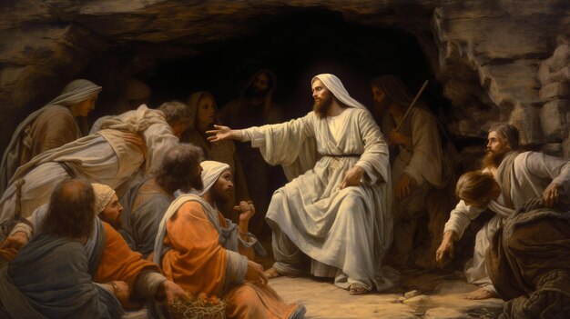 Jesus with Lazarus A Miraculous Scene