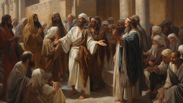Jesus with the Pharisees