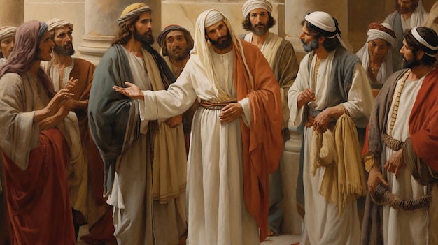 Jesus with the Pharisees