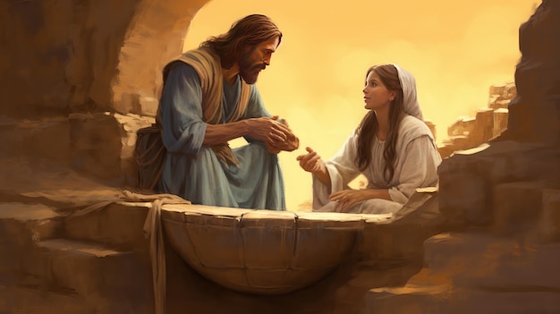 Jesus with the Woman at the Well