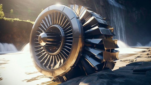 Photo a jet engine from the company of the company