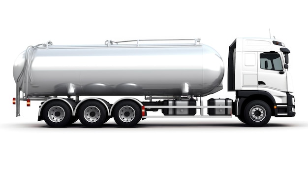 Jet fuel truck isolated on white background Generative AI