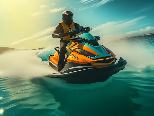 Jet ski closeup Ai Generative