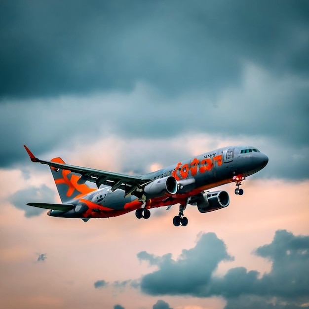 Photo jetstar pacific airlines airbus a320 landing at tan son nhat airport sgn ai_generated