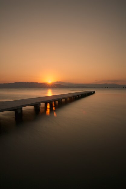 Jetty in the ebro delta