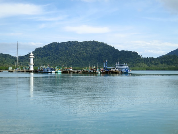 jetty with lighthouse