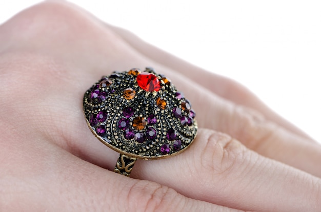 Jewellery ring worn on the finger