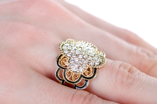 Jewellery ring worn on the finger