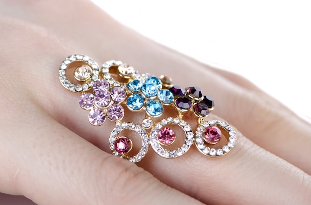 Jewellery ring worn on the finger