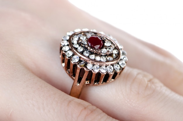 Jewellery ring worn on the finger